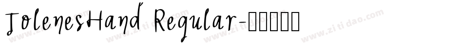 JolenesHand Regular字体转换